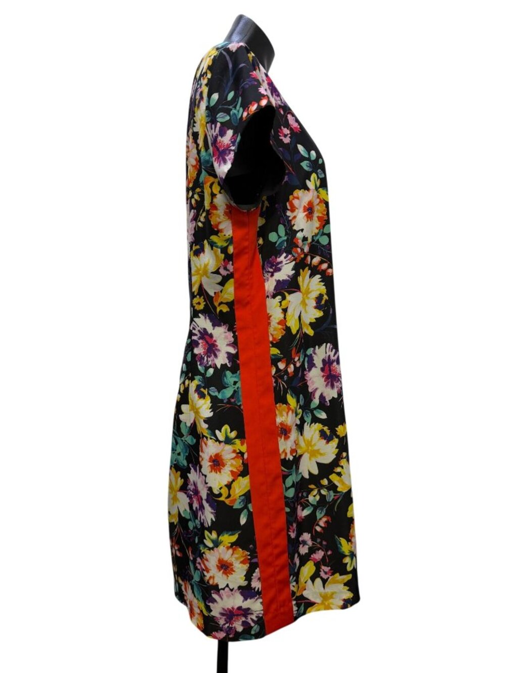 Eliza J Black Multi Floral Dress Size 14 - Picture 3 of 7